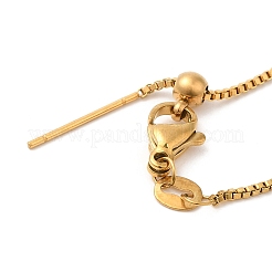 304 Edelstahl-Boxkettenhalskette für Damen&nbsp;NJEW-G104-05G