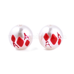 Perles d'imitation de perle en plastique ABS opaque d'Halloween&nbsp;KY-G020-01L