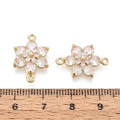 Ciondoli connettore in ottone con pavé di zirconi cubici trasparenti&nbsp;KK-N284-13G