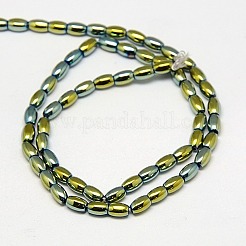 Electroplate non magnetici ematite sintetico fili di perline&nbsp;G-J168-5x3mm-03