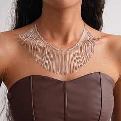 Collane a bavaglino da donna in ottone con nappe multiple&nbsp;WGB3B70-02