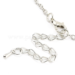 Collier pendentif en acrylique pour la saint-valentin avec chaînes en alliage de zinc&nbsp;LS-NJEW-D049-01A-P