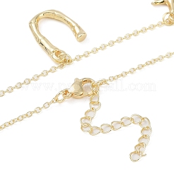 Colliers avec pendentif initial en forme de coquille plaqué or 18 carat&nbsp;IL8059-21