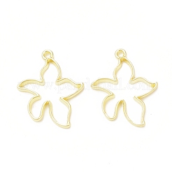Rack-Beschichtung Legierung Blume offenen Lünette Anhänger&nbsp;FIND-G052-44LG