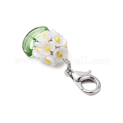 Decorazioni pendenti in resina e perline di vetro&nbsp;HJEW-MZ00169-02