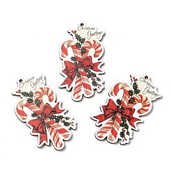 Grands pendentifs en bois imprimé simple face&nbsp;WOOD-D025-06
