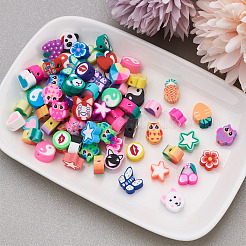 330pcs 11 Art handgemachte Polymer-Ton-Perlen&nbsp;CLAY-FW0001-01