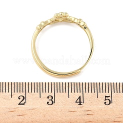Verstellbare Fingerringe aus Messing für Frauen&nbsp;LS-RJEW-C132-01A-G