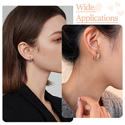 6 paire de boucles d'oreilles créoles en acier inoxydable 202 résistant au ternissement&nbsp;EJEW-TA0001-57A