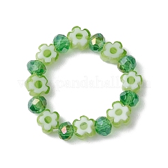 Stretch-Fingerringe mit Glasperlen für Damen&nbsp;RJEW-JR00595