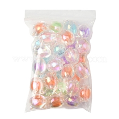 32pcs perles acryliques irisées arc-en-ciel placage uv&nbsp;OACR-FS0002-16