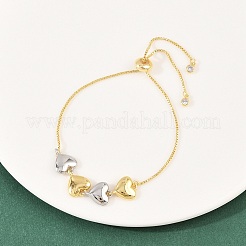 Messing-Armbänder mit Kettenschieber&nbsp;BJEW-C139-01B-GP