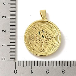 Colgante micropavé cubic zirconia de latón&nbsp;KK-Z042-26G-02
