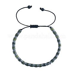 Geflochtene Armbänder aus Glas und natürlichen chinesischen Südjadeperlen&nbsp;SG8473