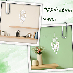 Rete/tela intrecciata con nappe che appendono ornamenti&nbsp;AJEW-WH20075-001B