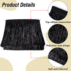 Finitions à franges en polyester&nbsp;OCOR-WH0082-207A-1