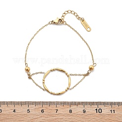 Bracelets à breloques en acier inoxydable 304 avec placage ionique (IP)&nbsp;BJEW-P345-12G
