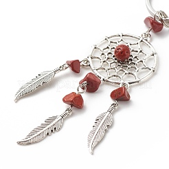 Portachiavi con diaspro rosso naturale&nbsp;KEYC-JKC00346-01