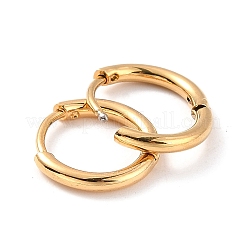 Orecchini a cerchio huggie in acciaio inossidabile 304 con placcatura sotto vuoto in PVD per donna&nbsp;LS-EJEW-F280-07A-G