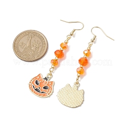 Halloween Lebkuchenmann/Kürbis/Hexenhut Emaille-Legierung Ohrringe für Frauen&nbsp;EJEW-JE05897