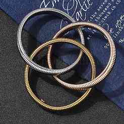 Pulseras elásticas de acero inoxidable 304&nbsp;BJEW-A031-01A-M