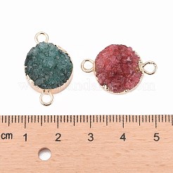 Natürliche trockene Achat-Flachrundverbinder&nbsp;G-P090-17