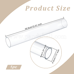 Tube rond rigide en acrylique transparent&nbsp;AJEW-WH0324-76B