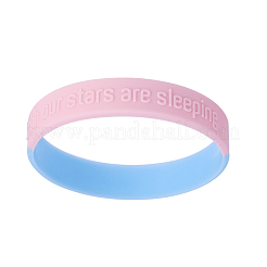 Braccialetti di braccialetti in silicone&nbsp;BJEW-TW0001-01