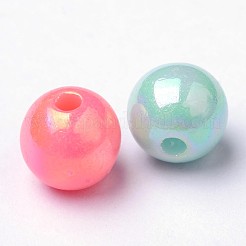 Colore ab placcato perle tonde acriliche&nbsp;SACR-Q109-8mm-M