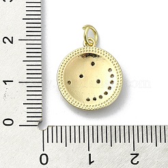 Mondmotiv Messing Micro Pave klare Zirkonia Anhänger&nbsp;KK-H475-57G-14