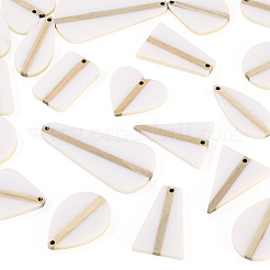 20 set di 10 pendenti in resina opaca e legno&nbsp;RESI-TA0004-63B