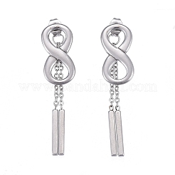 Orecchini a nappa con catena in acciaio inossidabile 304&nbsp;EJEW-I248-30