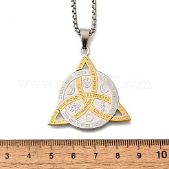 201 Halsketten mit Anhänger aus Edelstahl&nbsp;NJEW-R019-01G&P