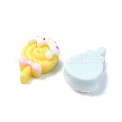 Cabochons décodés en résine opaque couleur macaron&nbsp;X-CRES-Q221-01C