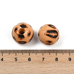 Bemalte europäische Holzperlen&nbsp;WOOD-F017-04F
