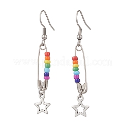 Chakra-Glasperlen-Ohrhänger & Halsketten-Sets&nbsp;SJEW-JS01364
