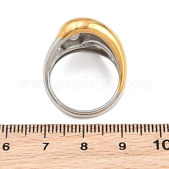 304 Edelstahl Pavé-Fingerringe mit Zirkonia für Damen&nbsp;CU-CBAA973-06G