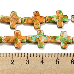 Fili di perline sintetici verniciati a spruzzo&nbsp;G-E617-A05-02