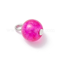 10 Stück sprühlackierte Crackle-Glasanhänger&nbsp;PALLOY-JF03253-01