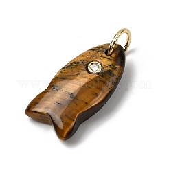 Pendentifs en œil de tigre naturel&nbsp;G-A297-01G-10