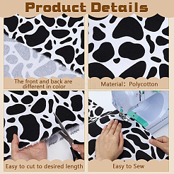 Polycotton-Stoff mit Kuhmuster&nbsp;DIY-WH0504-693