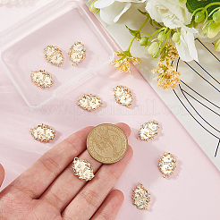 10 pendentif en laiton micro pavé de zircones cubiques transparentes pour la Saint-Valentin&nbsp;KK-BBC0023-75
