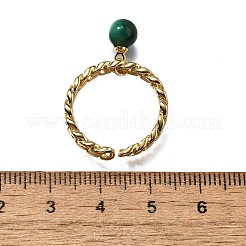 Anelli con polsino a catena in ottone per donna&nbsp;RJEW-Z085-03G-02
