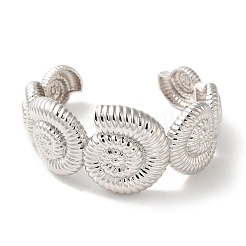 Offene Manschettenarmbänder aus Messing mit Muschelmuster&nbsp;BJEW-B098-01P