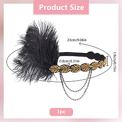 Diademas de plumas elásticas&nbsp;OHAR-WH0036-02A