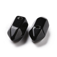 Natürliche Obsidian-Anhänger mit zwei Endstücken&nbsp;G-C007-02A-07