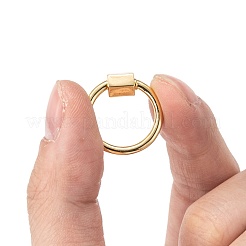 Encantos de bloqueo de mosquetón de tornillo de latón&nbsp;KK-T047-06G
