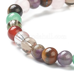 Natürliche Mixed Reichtum Steinperlen Stretch Armbänder&nbsp;BJEW-D446-B-39