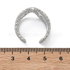 Mehrlagige offene Manschettenringe aus Edelstahl 304 für Damen&nbsp;RJEW-A095-05P