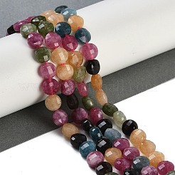 Natürliche weiße Jade Nachahmung Turmalin Perlen Stränge&nbsp;G-H062-B01-03